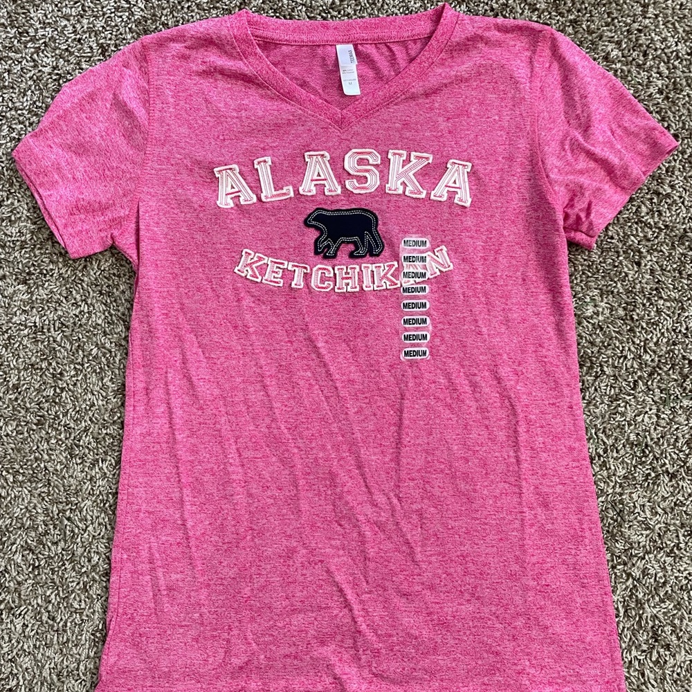 Pink Alaska Ketchikan T-shirt NEW